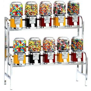 10 Unit Candy & Gumball Vending Machine Combo
