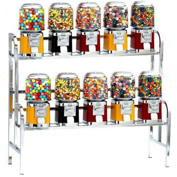10 Unit Candy & Gumball Vending Machine Combo
