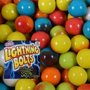 Lightning Bolts Sour Candy Filled Gumballs
