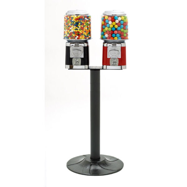 Rhino Classic Metal Two Head Bulk Vending Machines with Stand